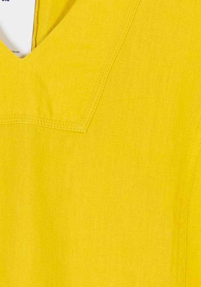 Robe Courte Jaune - Taille XXXL/46 de la marque Maison 123 | PARAD107539 - Vendu par Paradigme - Image 3