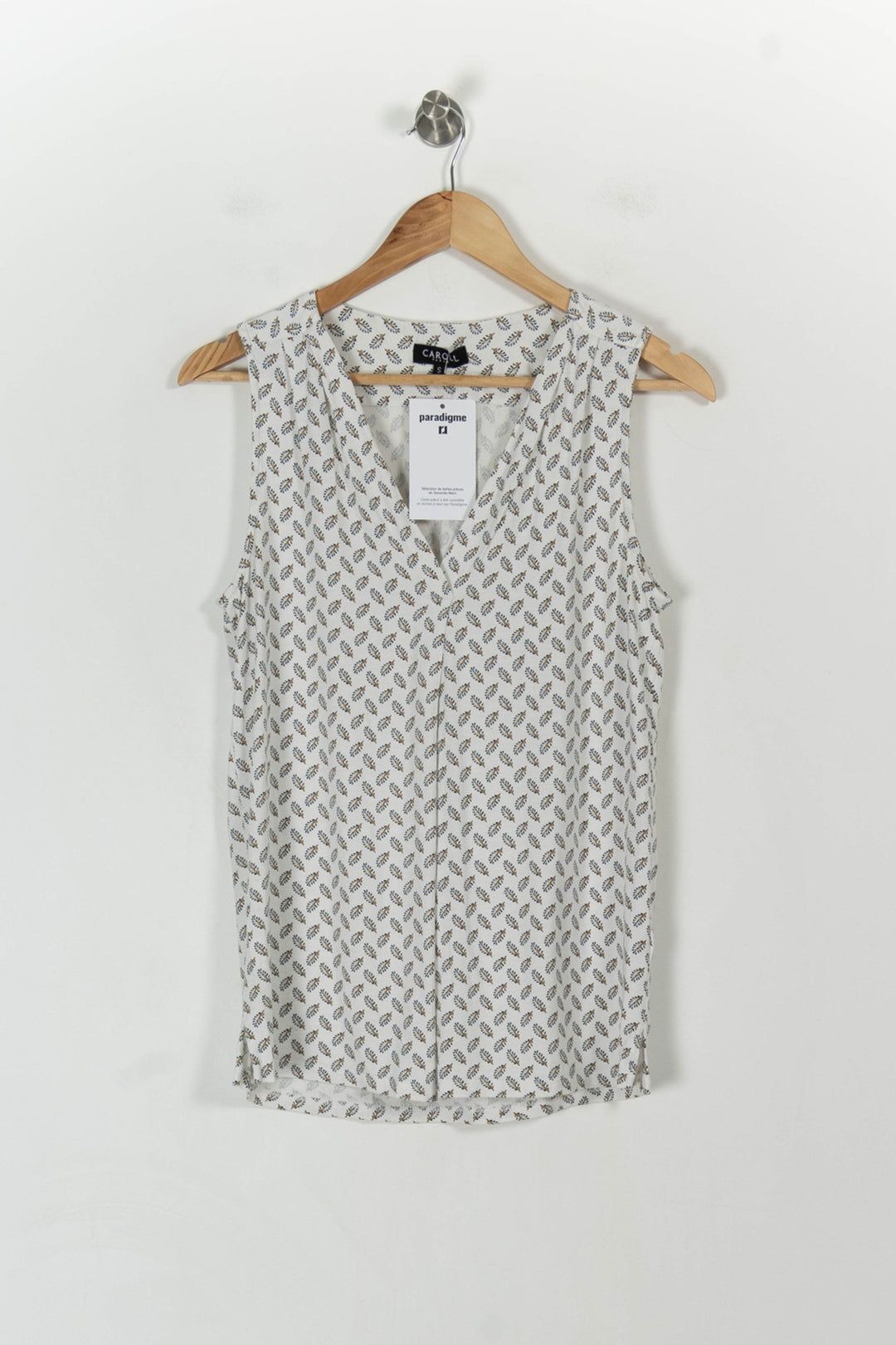 Débardeur Blanc et Noir - Taille S/36 de la marque Caroll | PARAD107541 - Vendu par Paradigme - Image 2