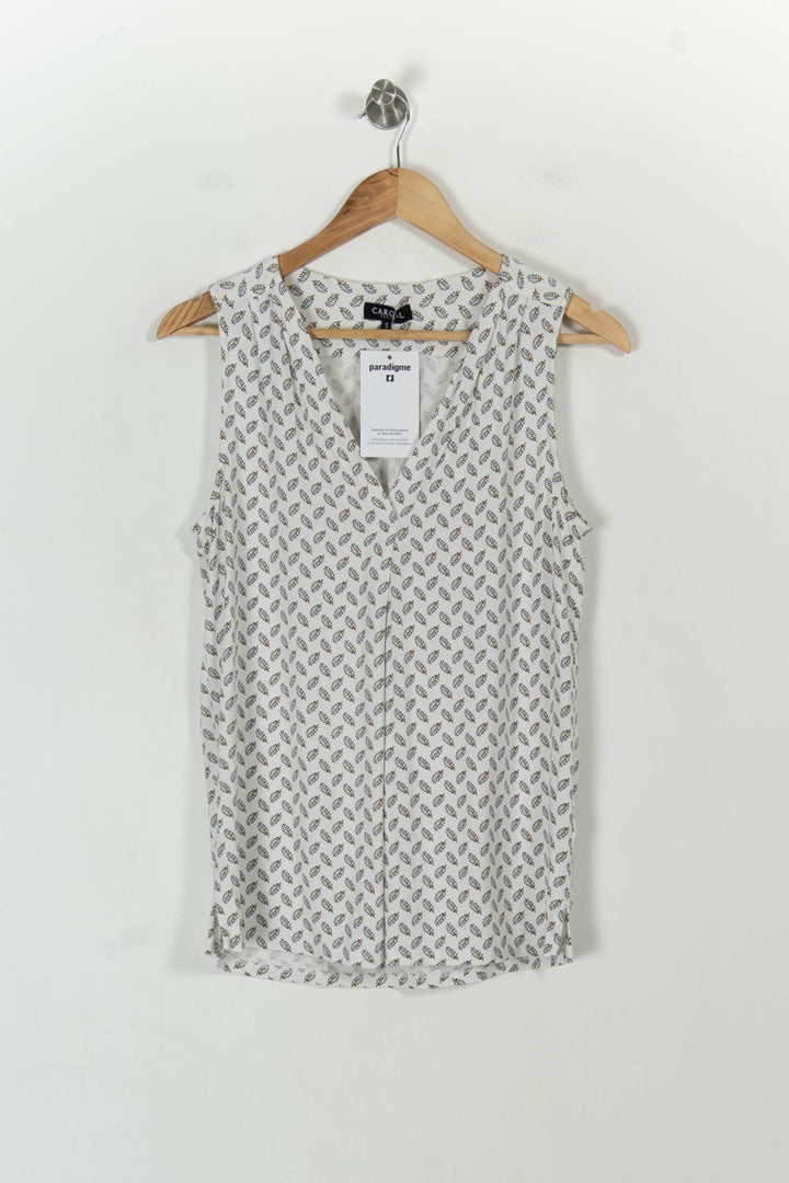 Débardeur Blanc et Noir - Taille S/36 de la marque Caroll | PARAD107541 - Vendu par Paradigme - Image 2