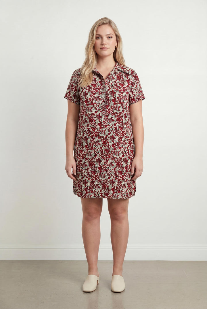 Robe Chemise Rouge et Blanc - Taille XXL/44 de la marque Gerard Darel | PARAD107543 - Vendu par Paradigme - Image 1