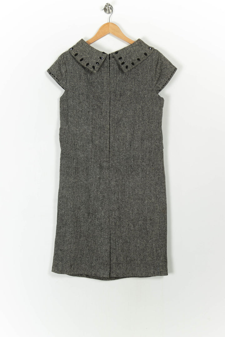 Robe Midi Grise - Taille L/40 de la marque Derhy | PARAD107553 - Vendu par Paradigme - Image 4