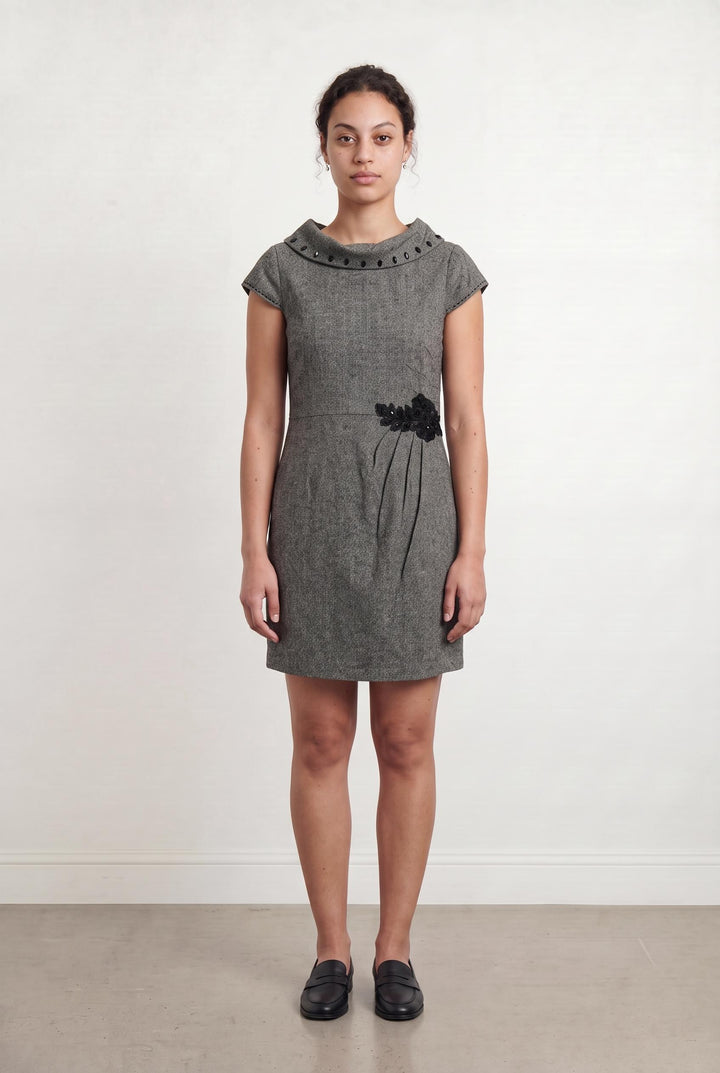 Robe Midi Grise - Taille L/40 de la marque Derhy | PARAD107553 - Vendu par Paradigme - Image 1