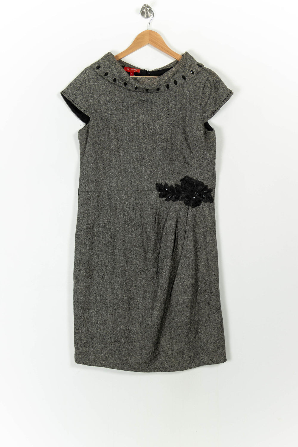 Robe Midi Grise - Taille L/40 de la marque Derhy | PARAD107553 - Vendu par Paradigme - Image 2
