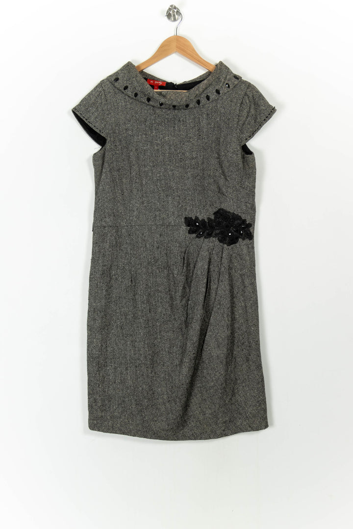 Robe Midi Grise - Taille L/40 de la marque Derhy | PARAD107553 - Vendu par Paradigme - Image 2