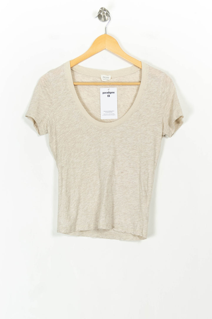 T-shirt Beige - Taille XS/34 de la marque Ekyog | PARAD107558 - Vendu par Paradigme - Image 2