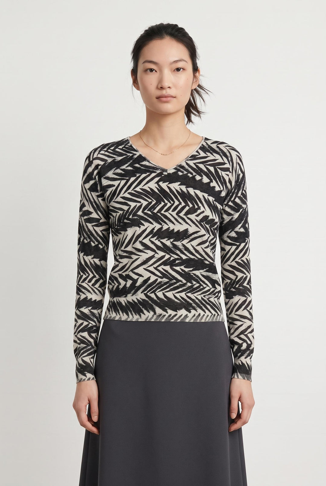 Pull Noir et Beige - Taille XS/34 de la marque One Step | PARAD107559 - Vendu par Paradigme - Image 1