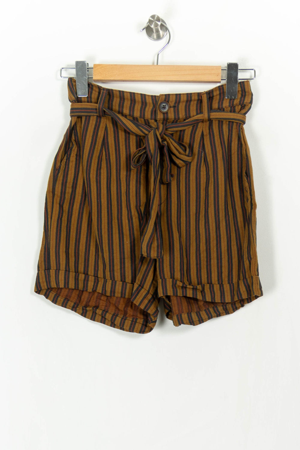 Short Rayé Marron et Noir - Taille XS/34 de la marque Ekyog | PARAD107565 - Vendu par Paradigme - Image 2