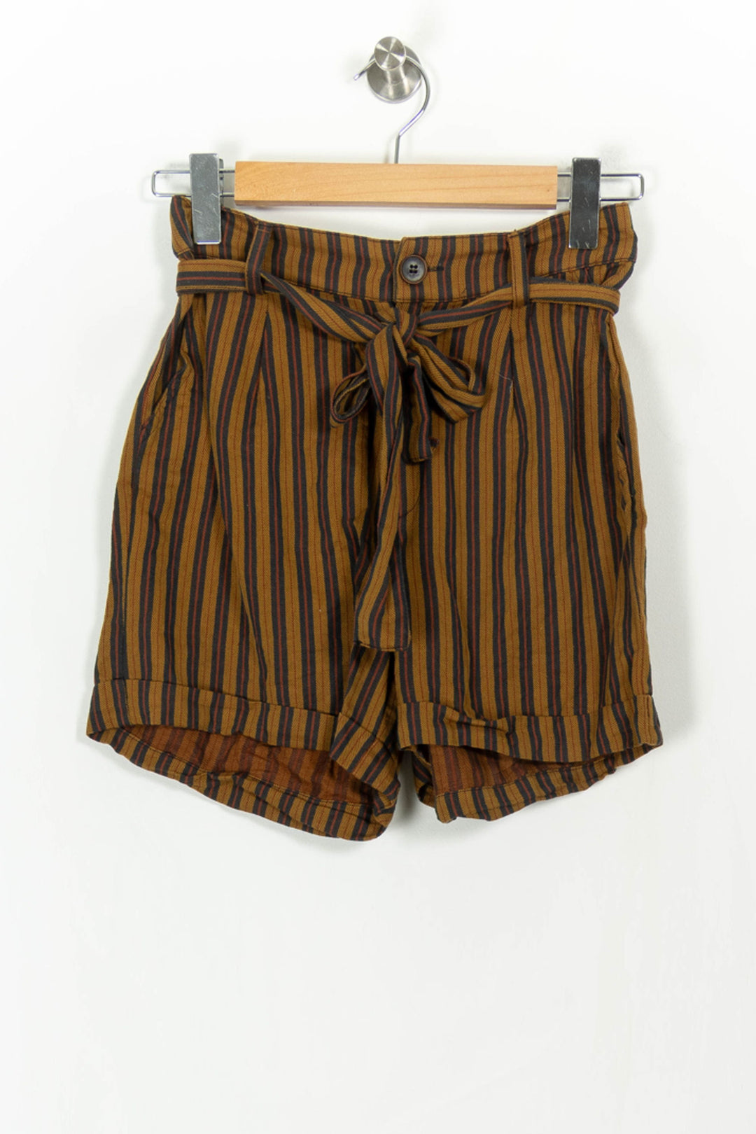 Short Rayé Marron et Noir - Taille XS/34 de la marque Ekyog | PARAD107565 - Vendu par Paradigme - Image 2