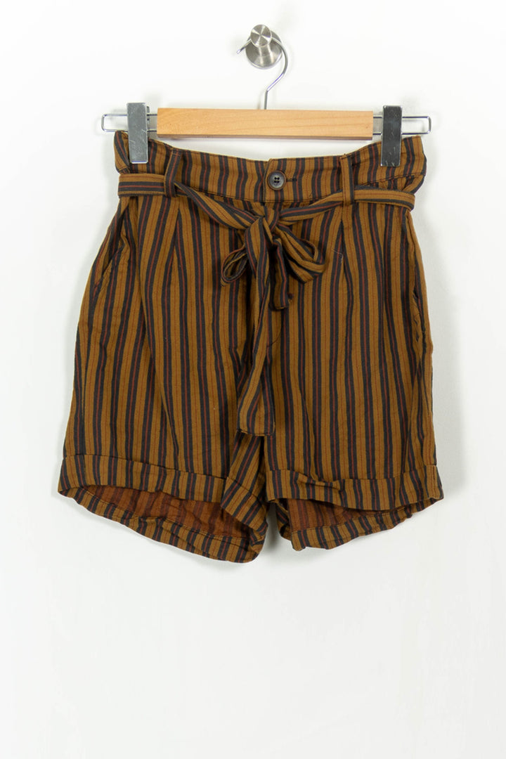 Short Rayé Marron et Noir - Taille XS/34 de la marque Ekyog | PARAD107565 - Vendu par Paradigme - Image 2
