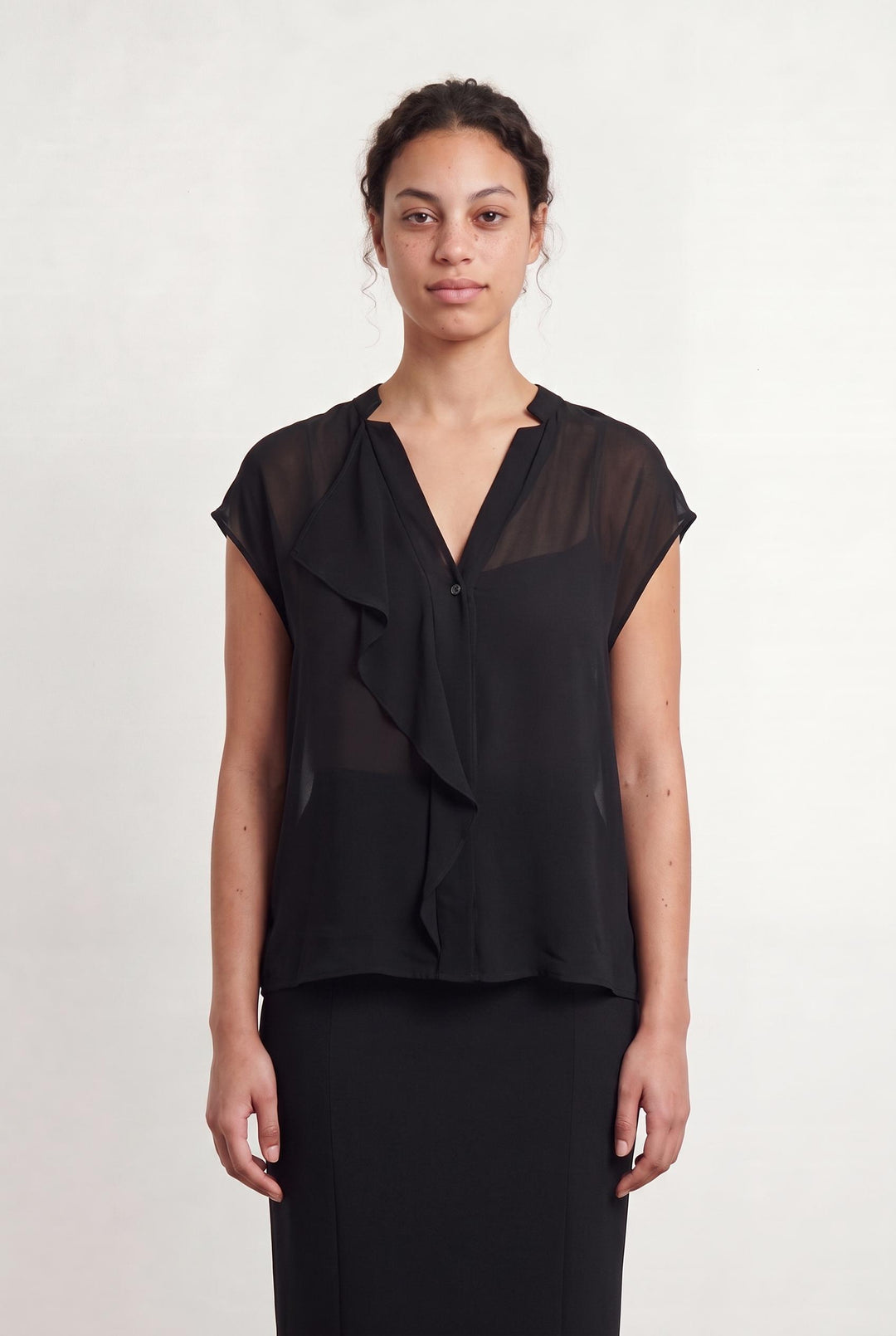 Blouse Noire - Taille L/40 de la marque IKKS | PARAD107579 - Vendu par Paradigme - Image 1