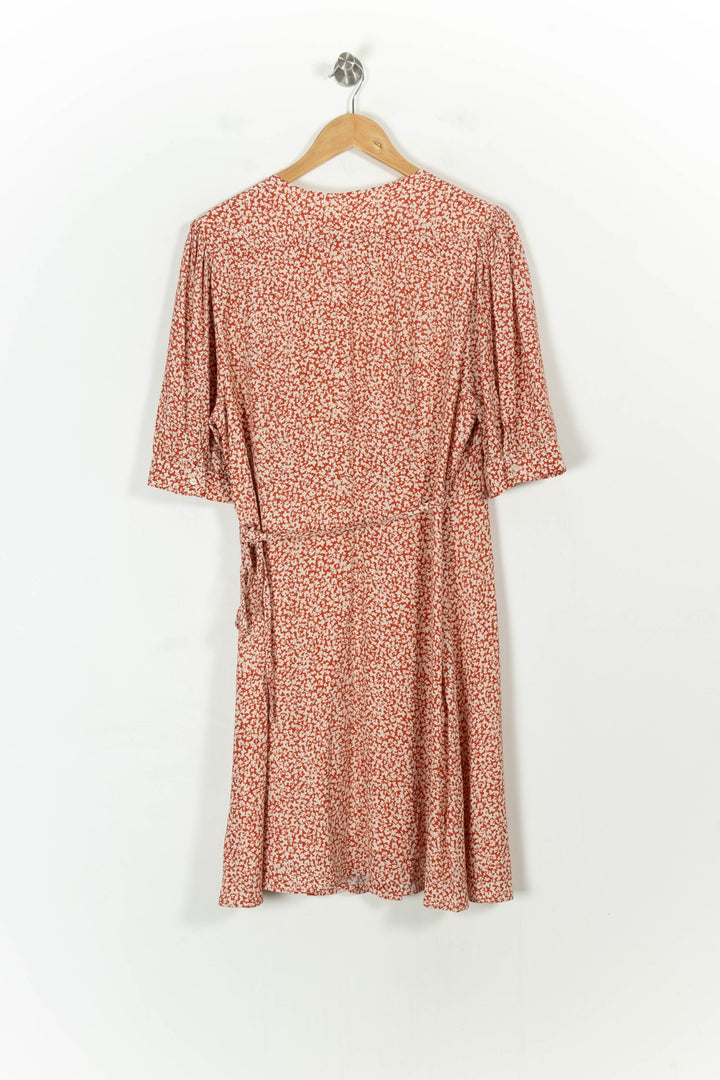Robe Portefeuille Rouge et Blanche - Taille XL/42 de la marque Maison 123 | PARAD107580 - Vendu par Paradigme - Image 4