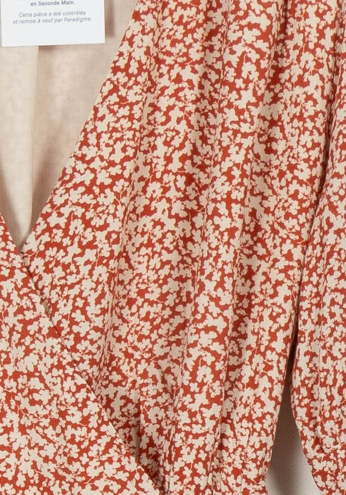 Robe Portefeuille Rouge et Blanche - Taille XL/42 de la marque Maison 123 | PARAD107580 - Vendu par Paradigme - Image 3
