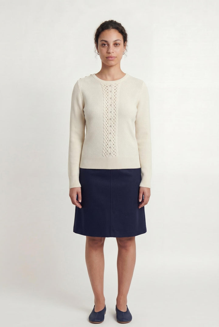 Pull Beige - Taille L/40 de la marque Indies | PARAD107590 - Vendu par Paradigme - Image 1