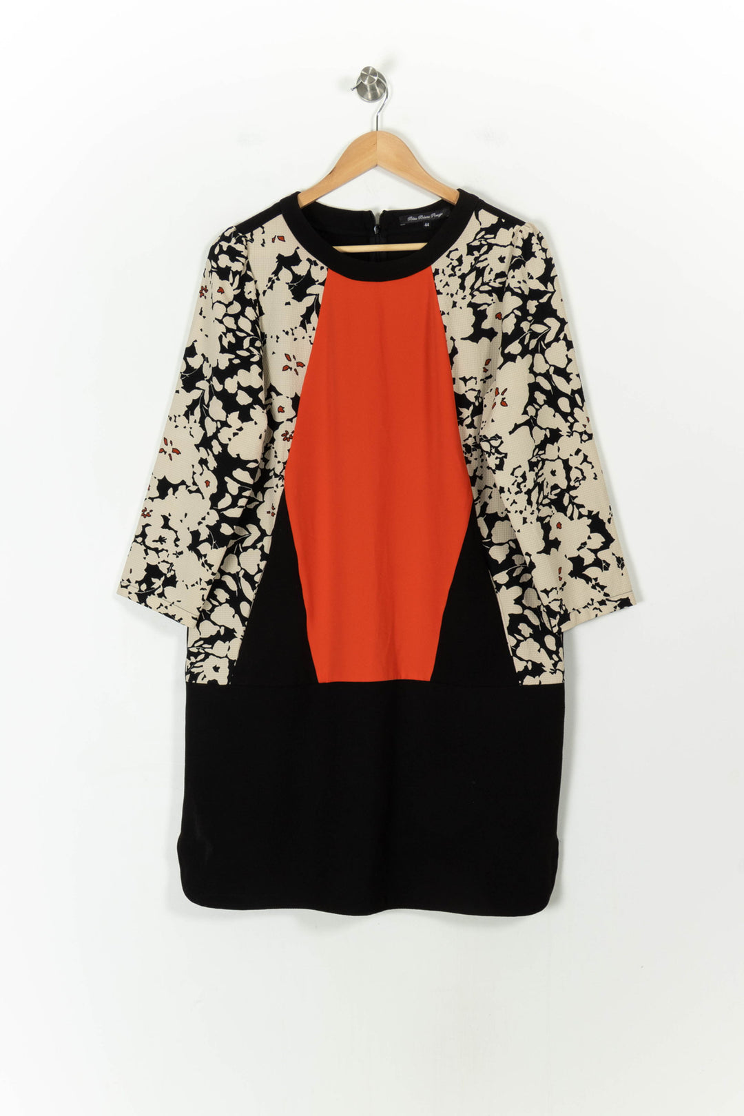 Robe Courte Noire Orange et Écrue - Taille XXL/44 de la marque Bleu Blanc Rouge | PARAD107592 - Vendu par Paradigme - Image 2