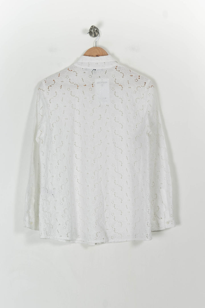 Chemise Brodée Blanche - Taille XXL/44 de la marque Bleu Blanc Rouge | PARAD107602 - Vendu par Paradigme - Image 4