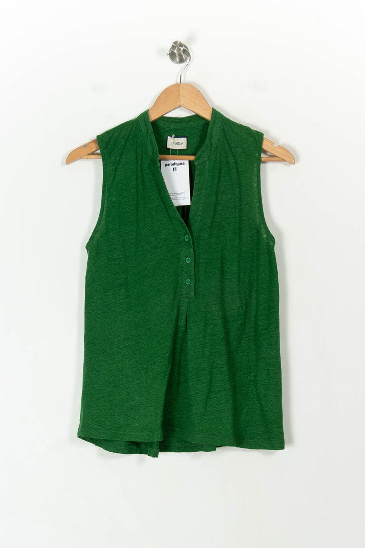 Débardeur Vert - Taille S/36 de la marque Indies | PARAD107605 - Vendu par Paradigme - Image 2