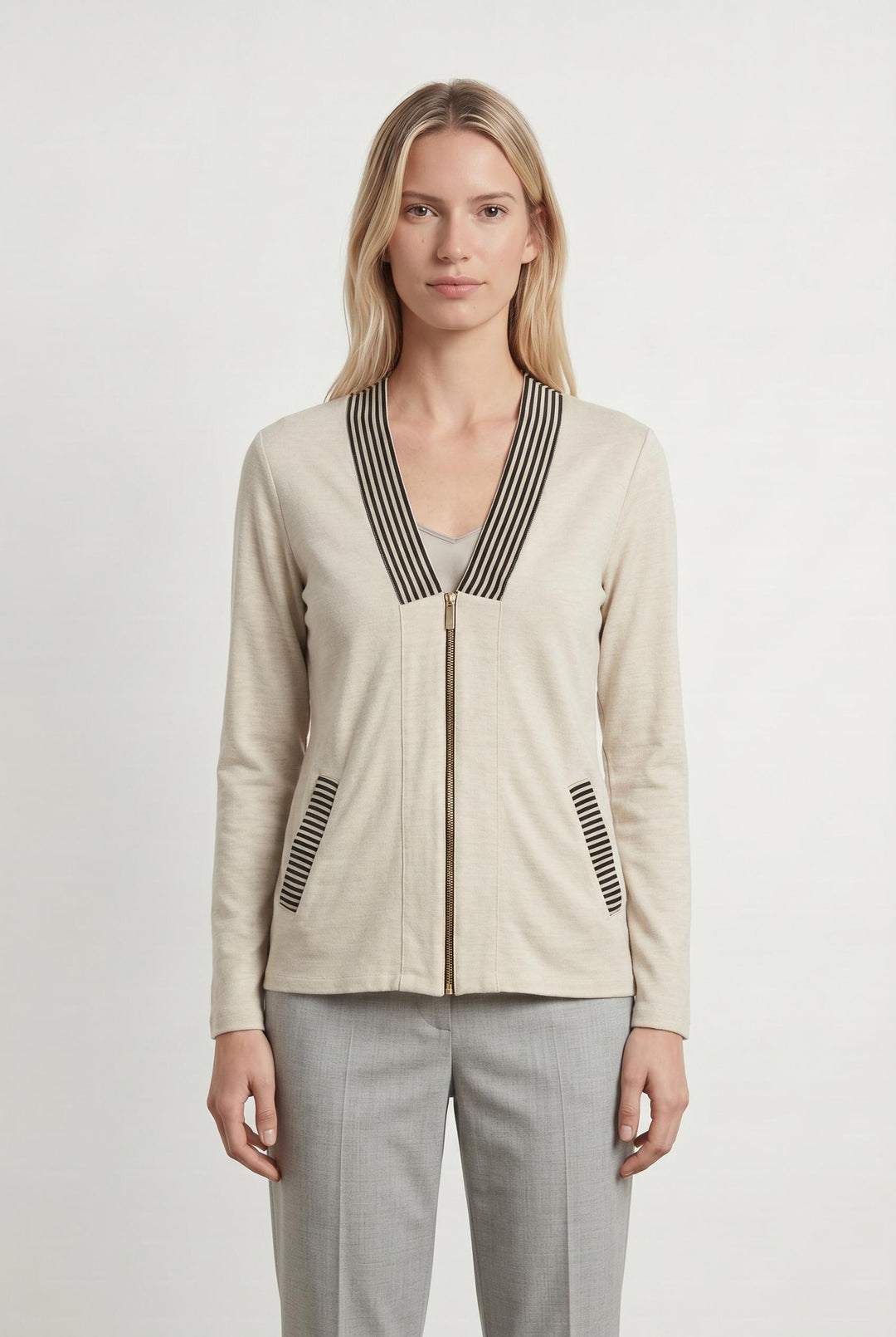 Veste Beige et Noire - Taille M/38 de la marque Bleu Blanc Rouge | PARAD107607 - Vendu par Paradigme - Image 1