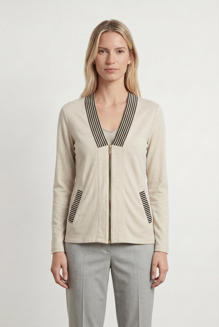 Veste Beige et Noire - Taille M/38 de la marque Bleu Blanc Rouge | PARAD107607 - Vendu par Paradigme - Image 1