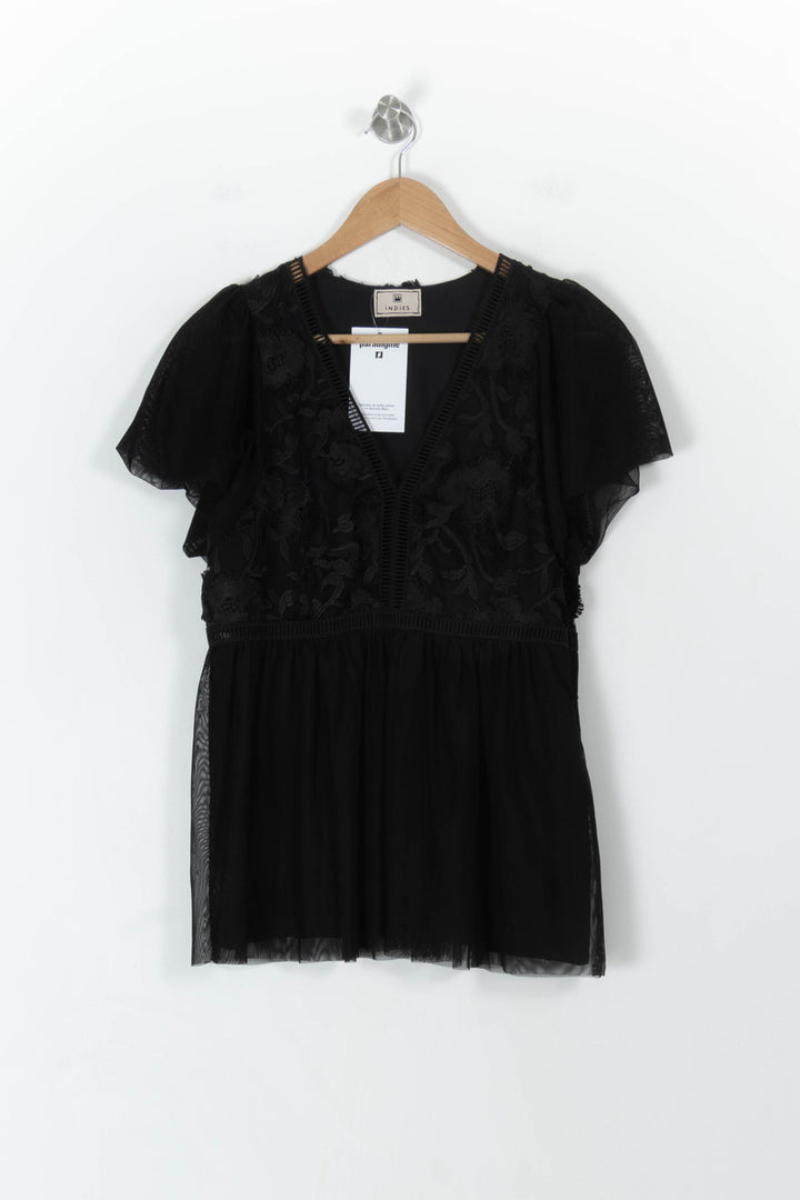 Blouse Noire - Taille XL/42 de la marque Indies | PARAD107612 - Vendu par Paradigme - Image 2