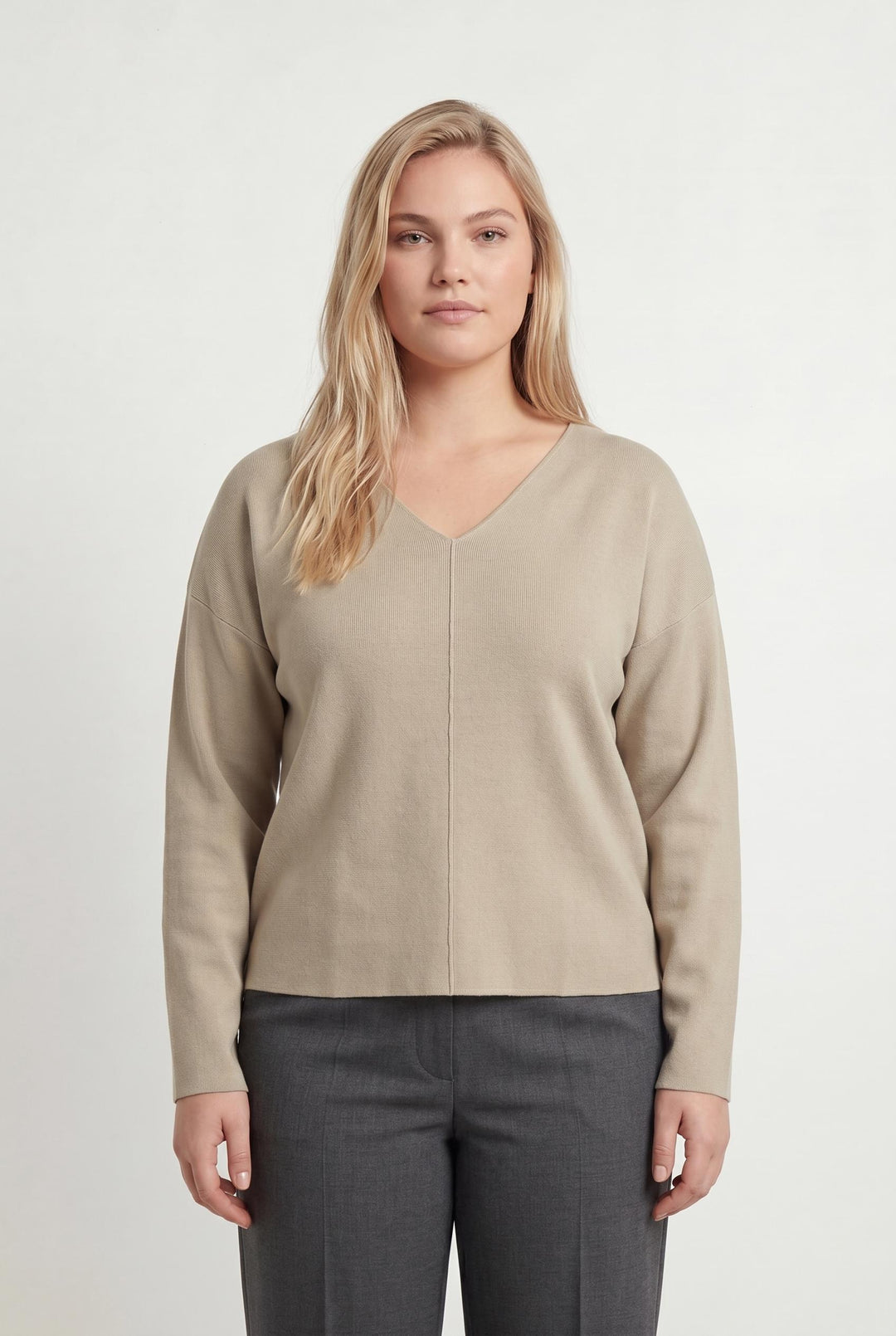 Pull Beige - Taille XXXL/46 de la marque Indies | PARAD107622 - Vendu par Paradigme - Image 1