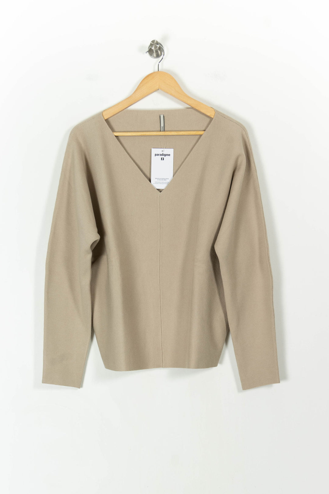 Pull Beige - Taille XXXL/46 de la marque Indies | PARAD107622 - Vendu par Paradigme - Image 2