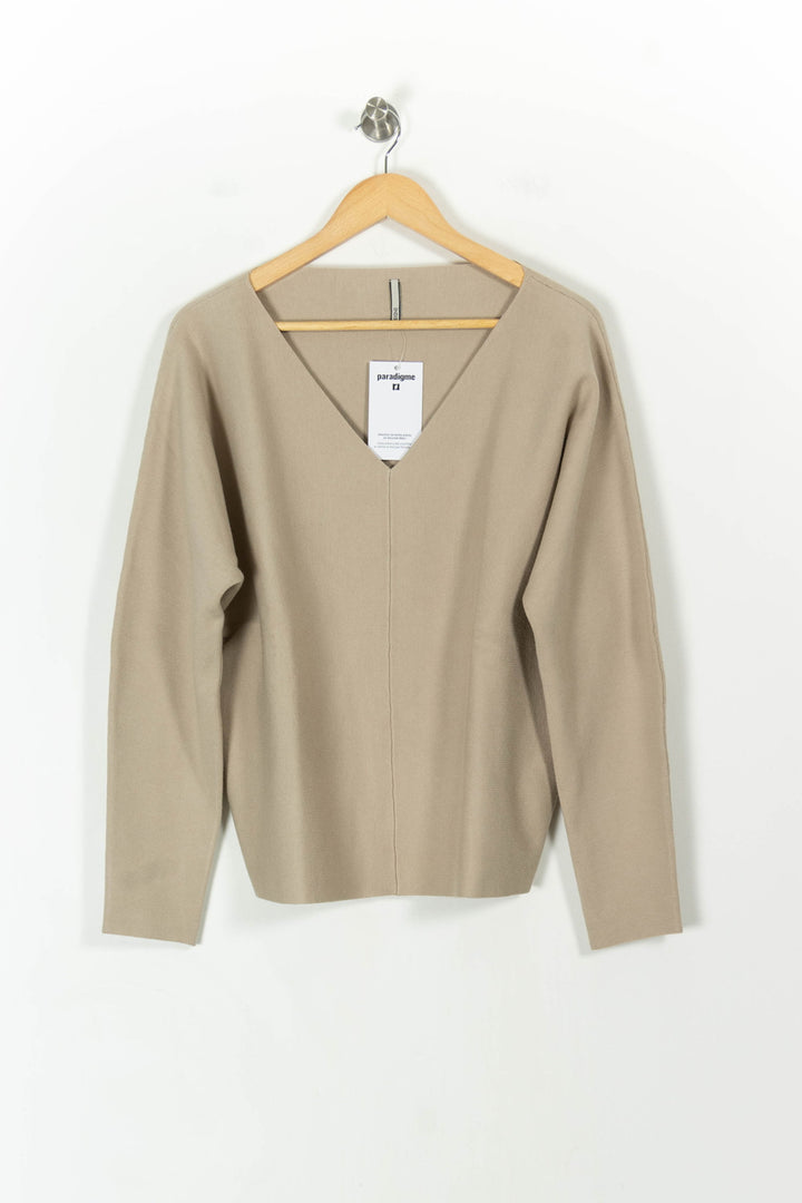 Pull Beige - Taille XXXL/46 de la marque Indies | PARAD107622 - Vendu par Paradigme - Image 2