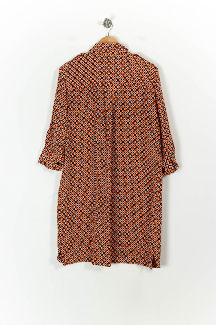 Robe Chemise Orange et Noire - Taille XXXL/46 de la marque Gerard Darel | PARAD107626 - Vendu par Paradigme - Image 4