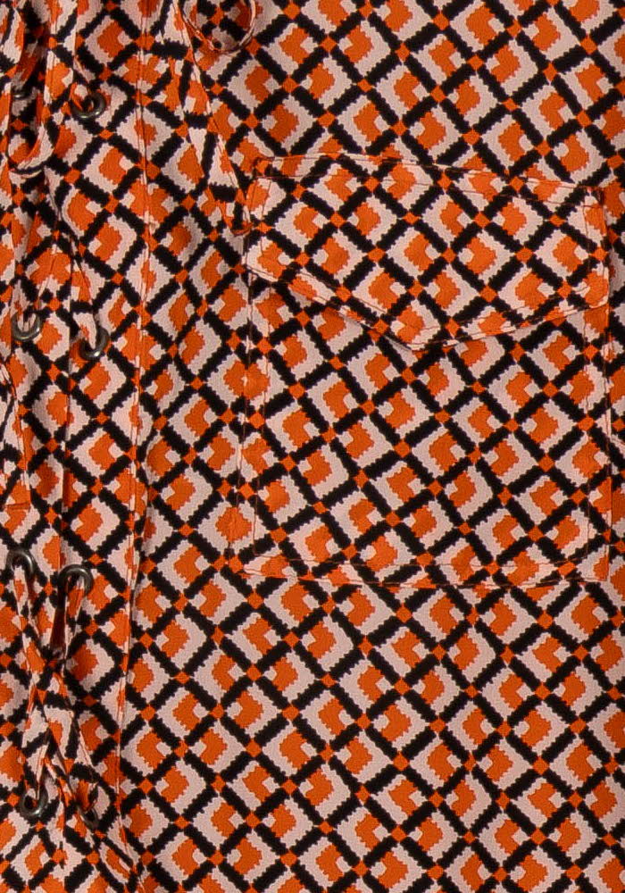 Robe Chemise Orange et Noire - Taille XXXL/46 de la marque Gerard Darel | PARAD107626 - Vendu par Paradigme - Image 3