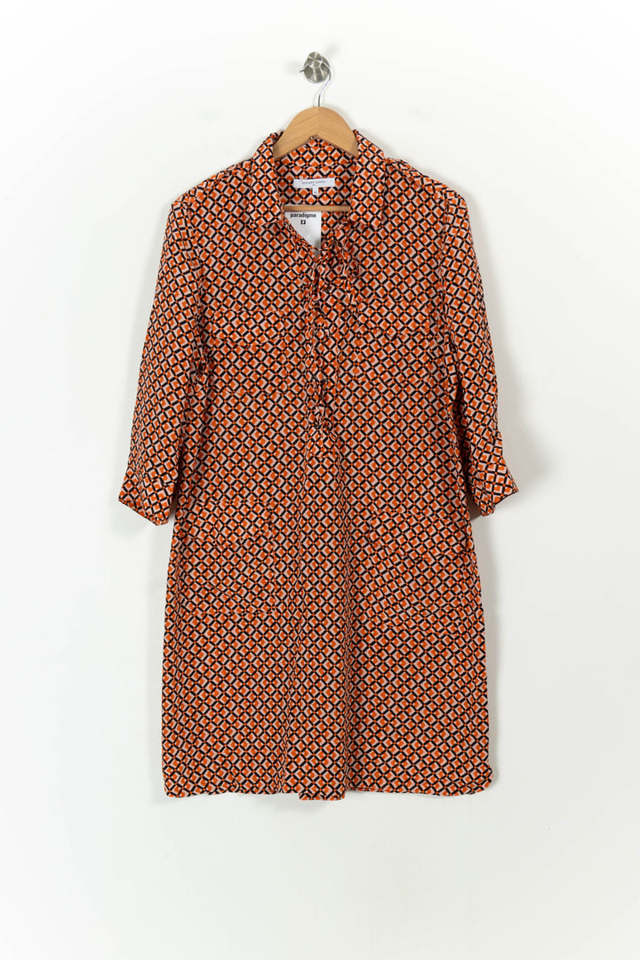 Robe Chemise Orange et Noire - Taille XXXL/46 de la marque Gerard Darel | PARAD107626 - Vendu par Paradigme - Image 2