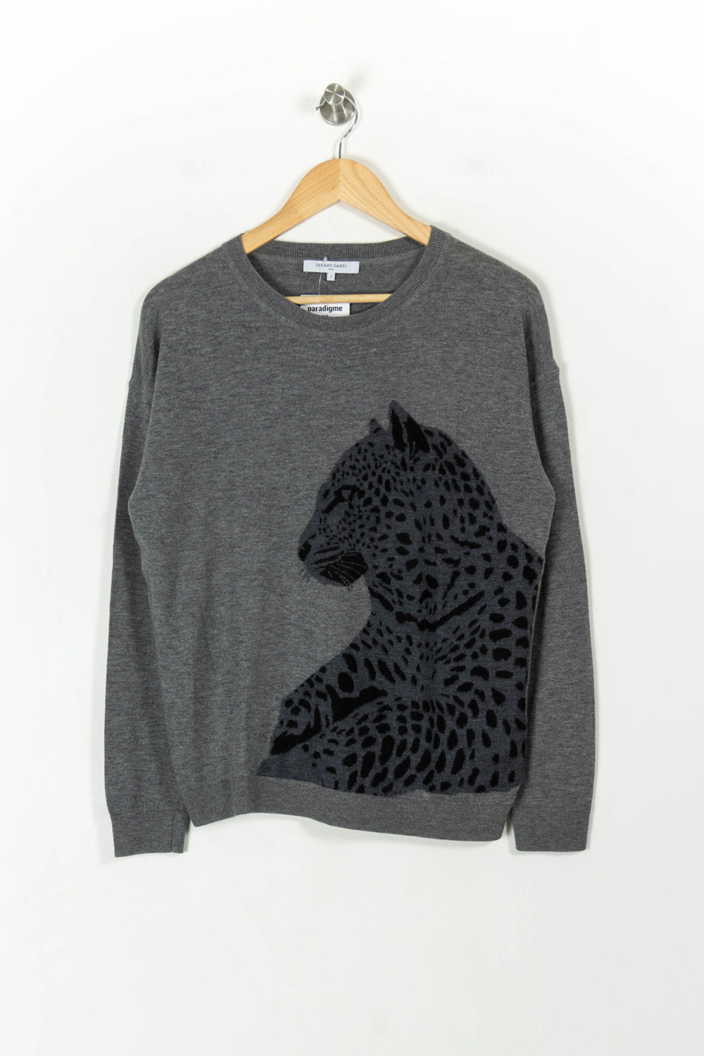 Pull Gris et Noir - Taille M/38 de la marque Gerard Darel | PARAD107631 - Vendu par Paradigme - Image 2