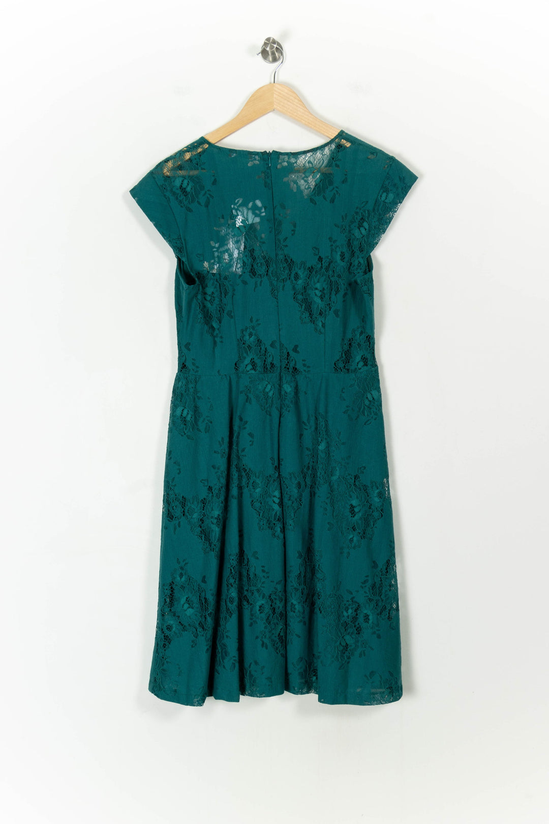 Robe Dentelle Verte - Taille L/40 de la marque La Fée Maraboutée | PARAD107633 - Vendu par Paradigme - Image 4