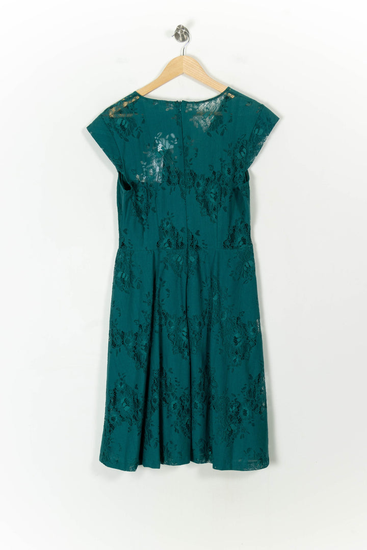 Robe Dentelle Verte - Taille L/40 de la marque La Fée Maraboutée | PARAD107633 - Vendu par Paradigme - Image 4