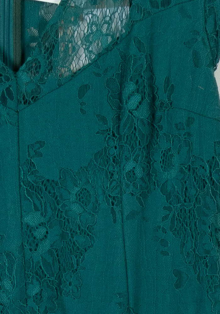 Robe Dentelle Verte - Taille L/40 de la marque La Fée Maraboutée | PARAD107633 - Vendu par Paradigme - Image 3