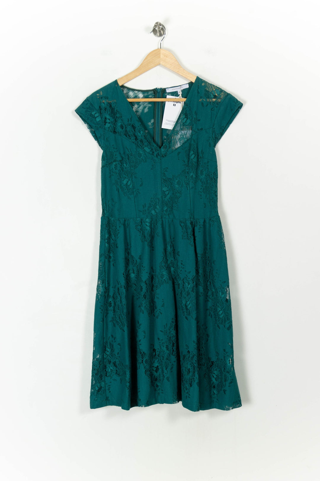 Robe Dentelle Verte - Taille L/40 de la marque La Fée Maraboutée | PARAD107633 - Vendu par Paradigme - Image 2