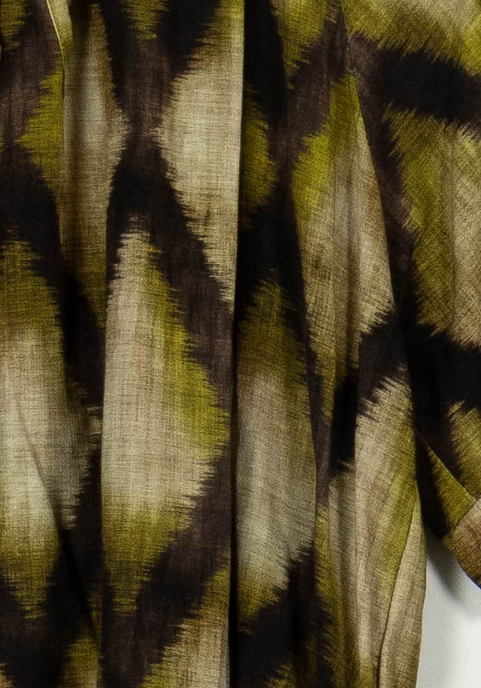 Blouse Verte et Marron - Taille M/38 de la marque La Fée Maraboutée | PARAD107637 - Vendu par Paradigme - Image 3