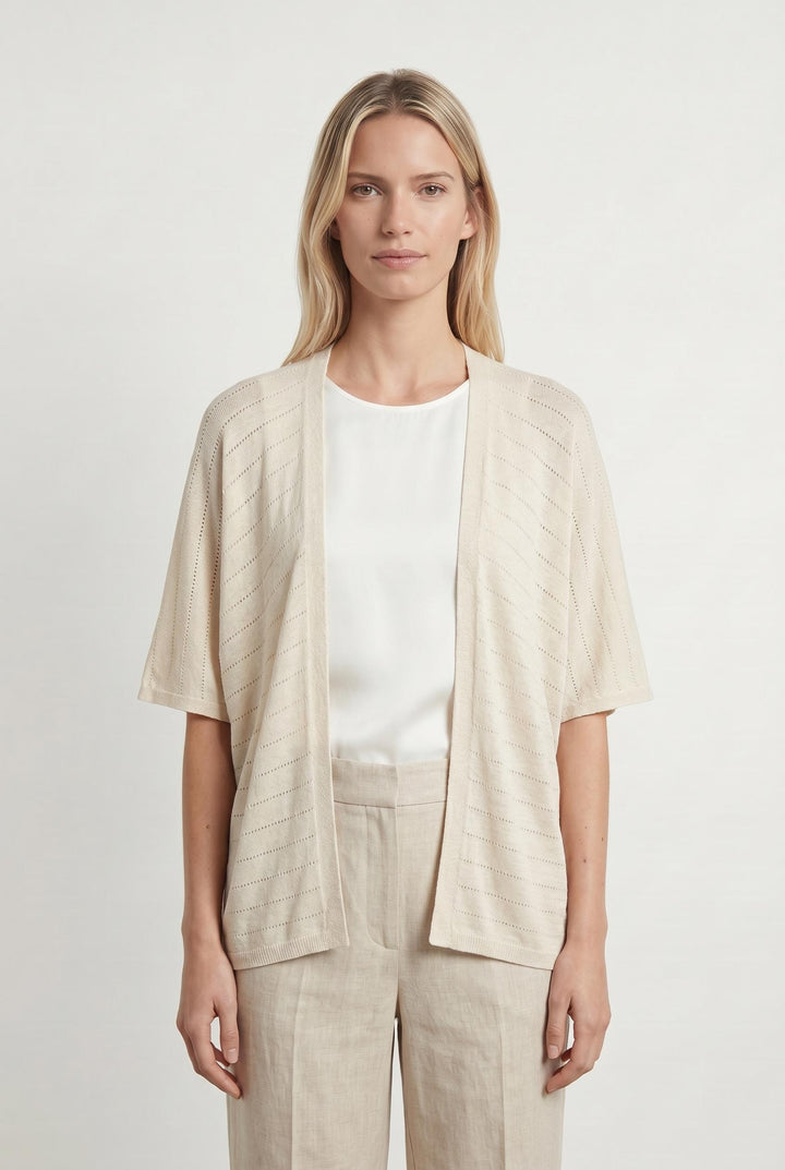 Gilet Beige - Taille M/38 de la marque La Fée Maraboutée | PARAD107639 - Vendu par Paradigme - Image 1
