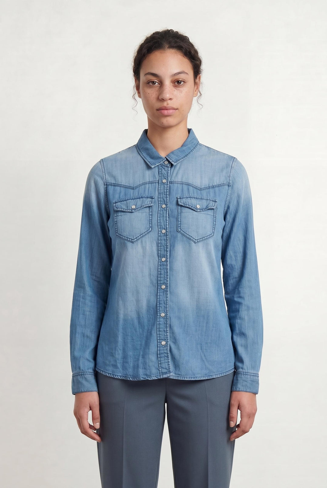 Chemise Bleu - Taille L/40 de la marque Indies | PARAD107640 - Vendu par Paradigme - Image 1