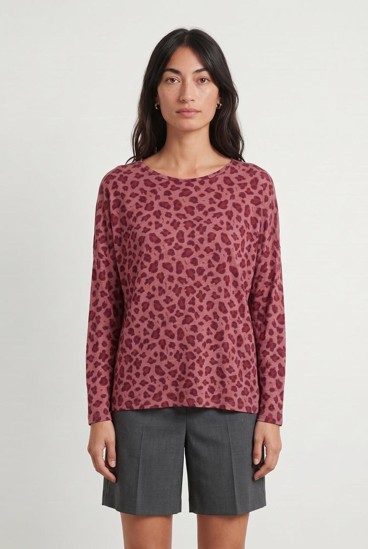 Tee-shirt manches longues rose et bordeaux - Taille M/38 de la marque Pablo | PARAD107645 - Vendu par Paradigme - Image 1