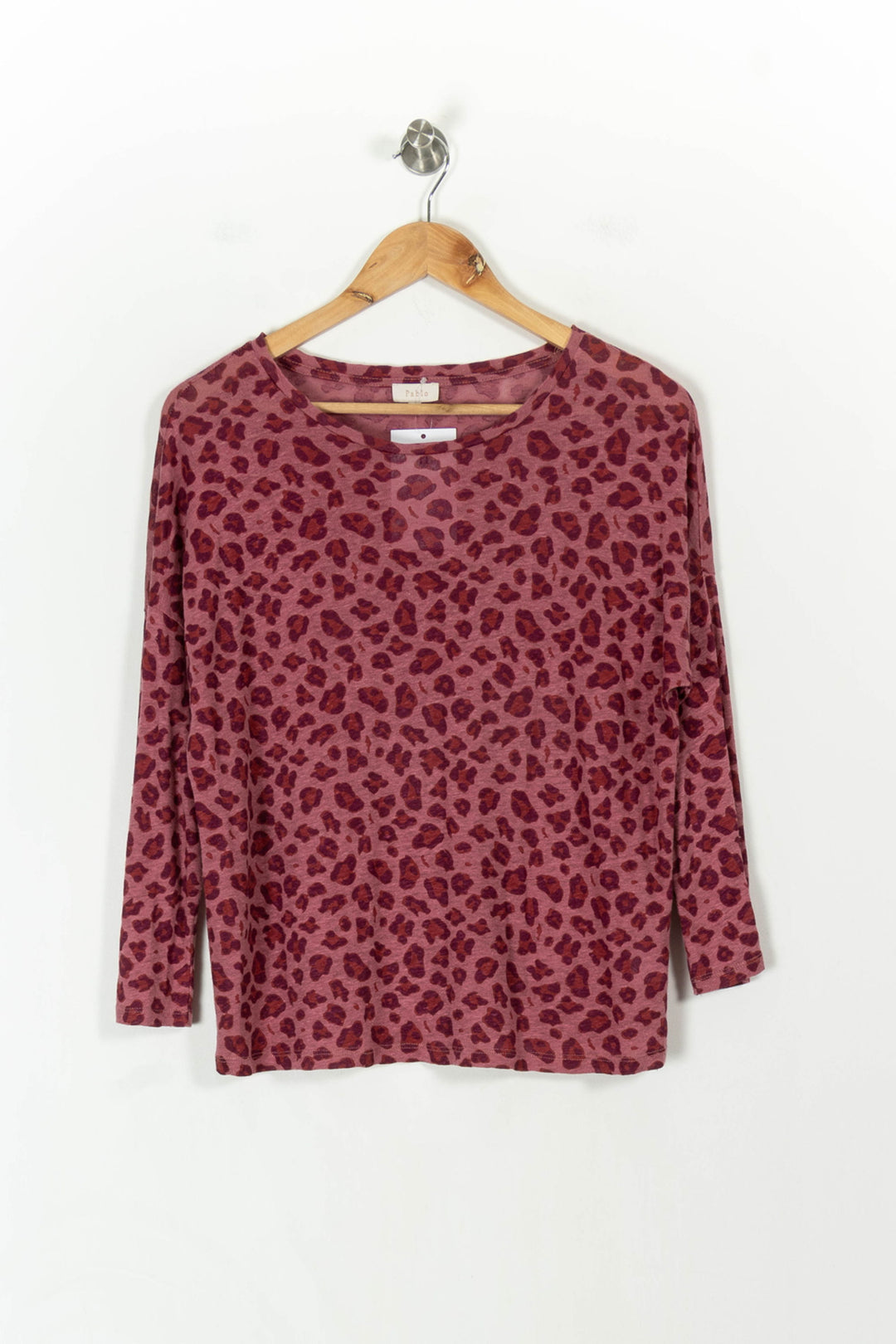 Tee-shirt manches longues rose et bordeaux - Taille M/38 de la marque Pablo | PARAD107645 - Vendu par Paradigme - Image 2