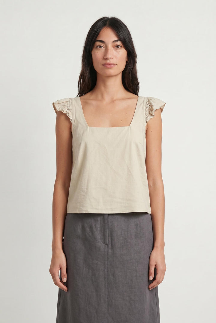 Blouse Beige - Taille XS/34 de la marque Balzac Paris | PARAD107646 - Vendu par Paradigme - Image 1