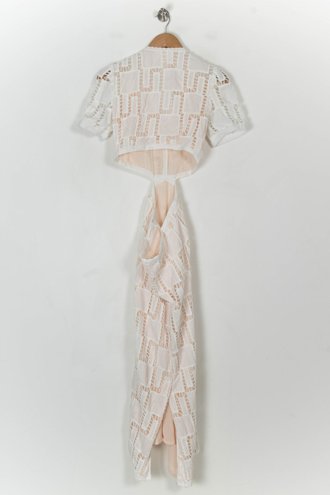 Robe Longue Blanche et Beige - Taille S/36 de la marque ba&amp;sh | PARAD107650 - Vendu par Paradigme - Image 5