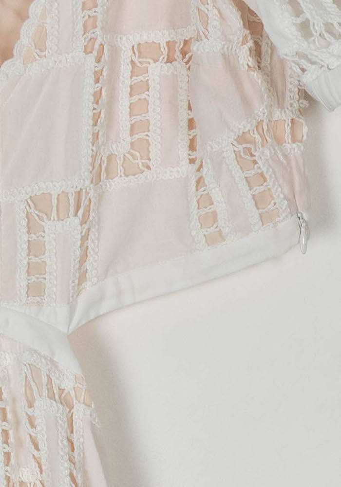 Robe Longue Blanche et Beige - Taille S/36 de la marque ba&amp;sh | PARAD107650 - Vendu par Paradigme - Image 3