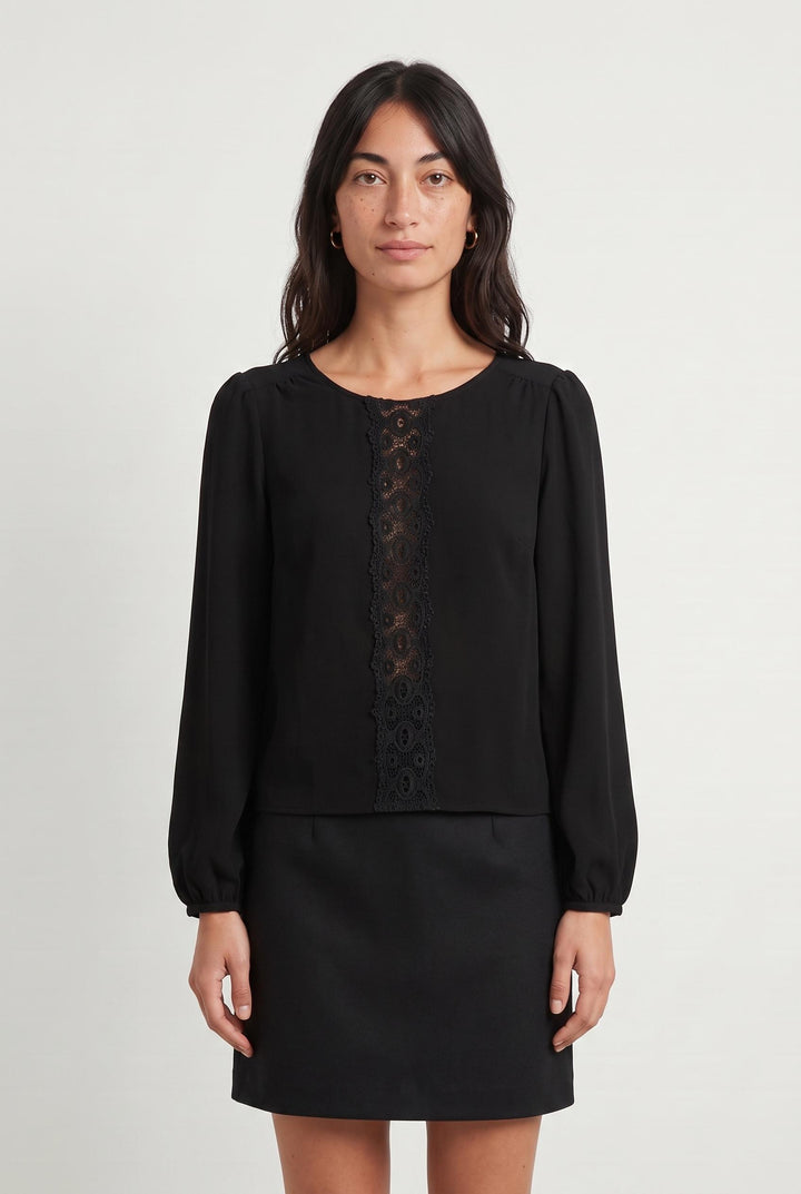 Blouse Noire - Taille S/36 de la marque Sézane | PARAD107652 - Vendu par Paradigme - Image 1