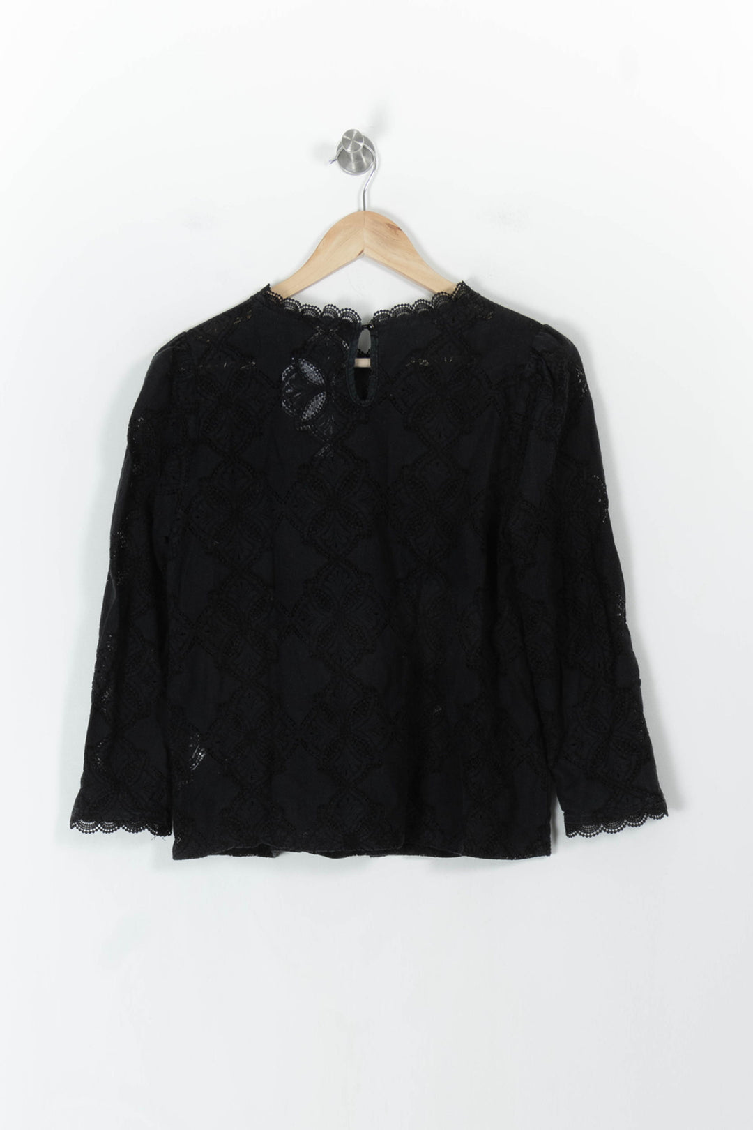 Blouse en dentelle noire - Taille L/40 de la marque Grace & Mila | PARAD107653 - Vendu par Paradigme - Image 4
