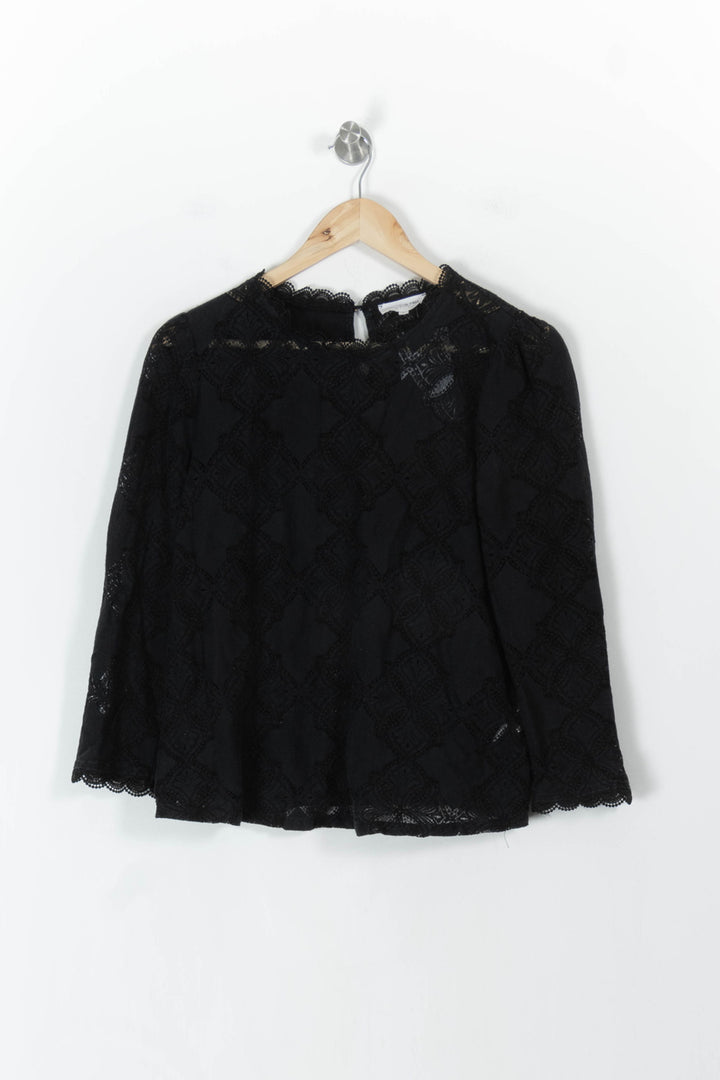 Blouse en dentelle noire - Taille L/40 de la marque Grace & Mila | PARAD107653 - Vendu par Paradigme - Image 2