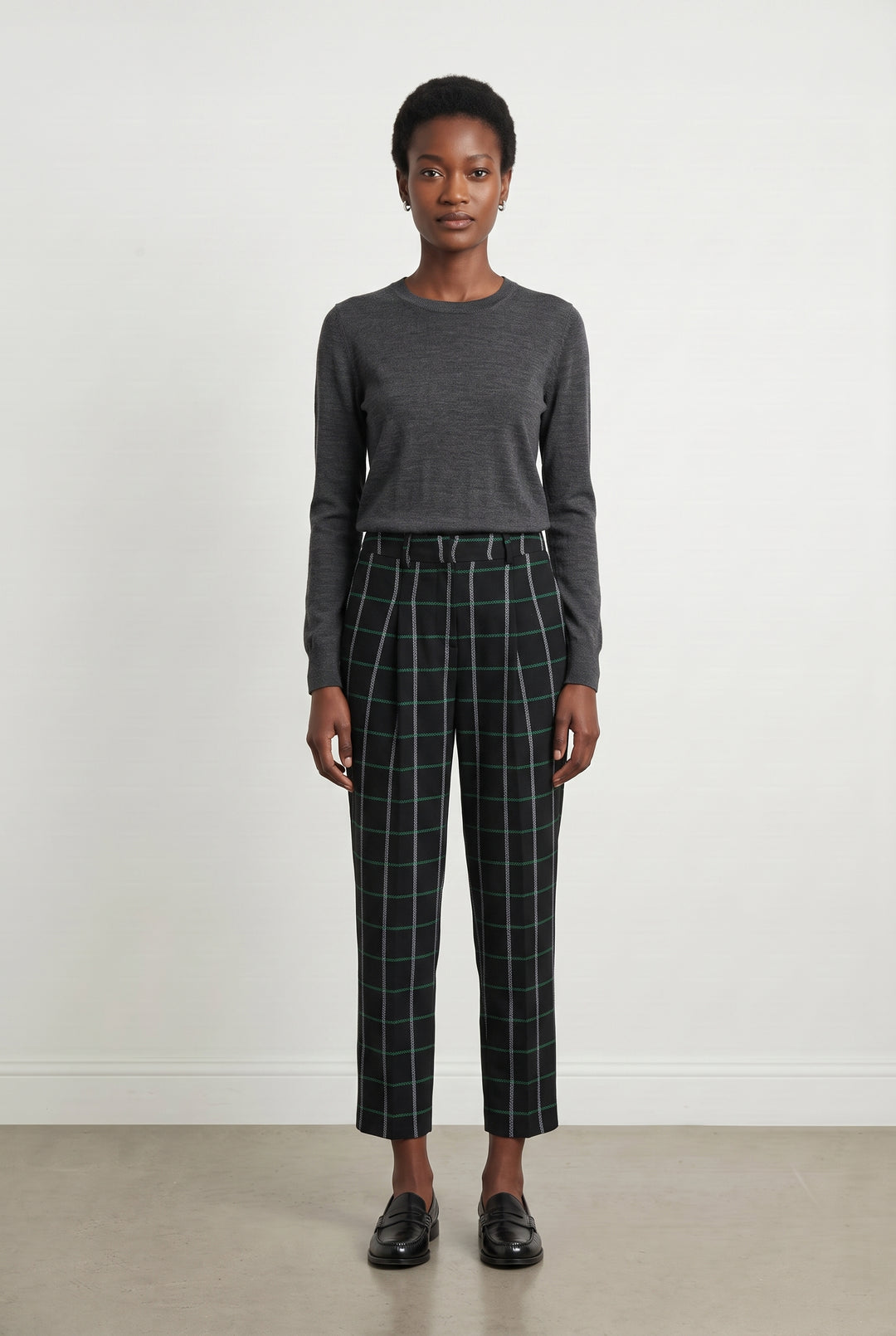 Pantalon à Carreaux Noir et Vert - Taille S/36 de la marque FRNCH | PARAD107672 - Vendu par Paradigme - Image 1