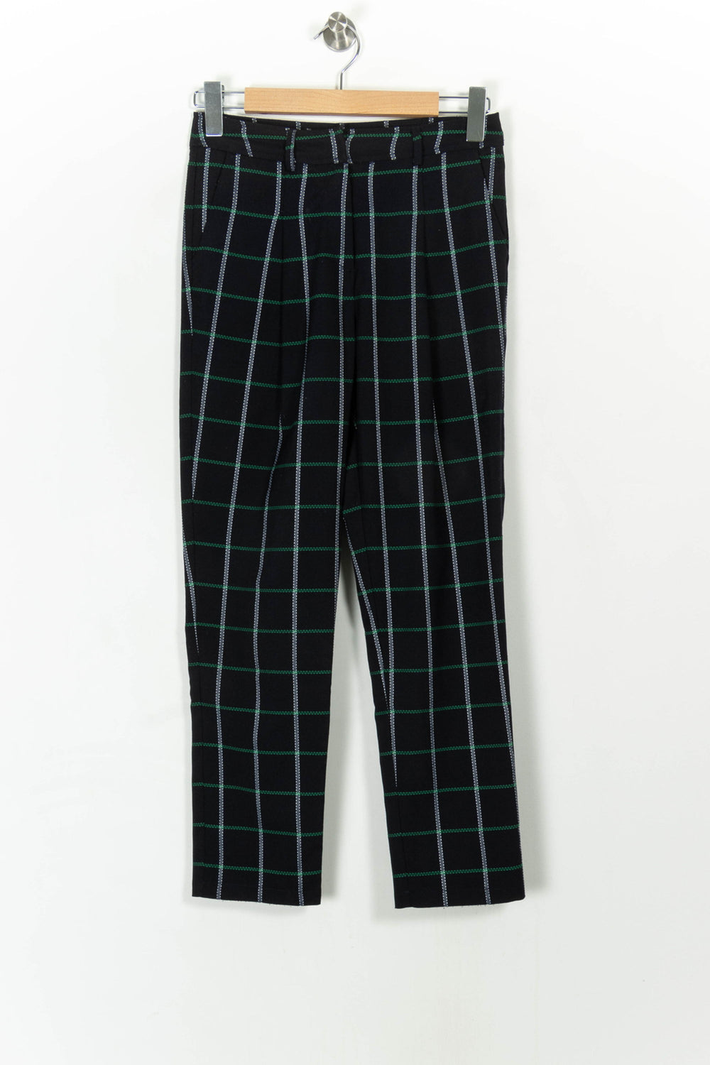 Pantalon à Carreaux Noir et Vert - Taille S/36 de la marque FRNCH | PARAD107672 - Vendu par Paradigme - Image 2