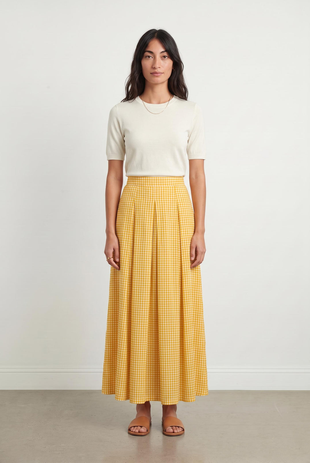 Jupe Longue Jaune et Blanche - Taille S/36 de la marque Caroll | PARAD107673 - Vendu par Paradigme - Image 1