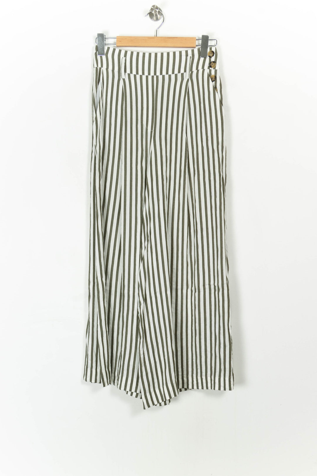 Pantalon Rayé Vert et Blanc - Taille S/36 de la marque Caroll | PARAD107674 - Vendu par Paradigme - Image 2