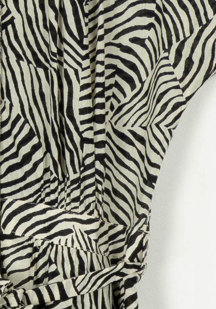 Robe Midi Noire et Blanche - Taille S/36 de la marque Caroll | PARAD107677 - Vendu par Paradigme - Image 3